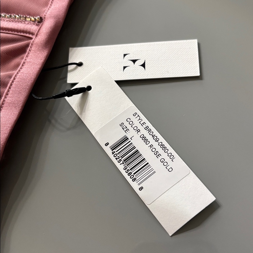 Fleur Du Mal Brilliant Boned Rhinestone Bralette Pink Women’s Size Large NWT! - Picture 6 of 15